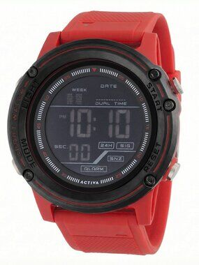 Activa Voyager of Time X Invicta Men's Digital Watch - 52mm, Red (ACW8125-005)